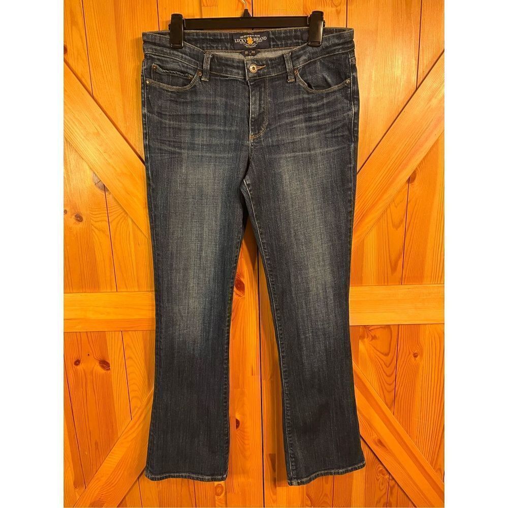 Lucky Brand Jeans Sz 10/30 Sweet Boot Cut Denim Blue Jeans Stretch Dark Wash (19